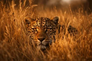 Leopard in Botswana savanna